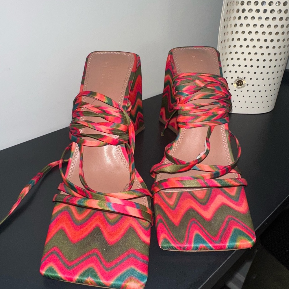 Colorful Zigzag Lace-Up Women's Shoes